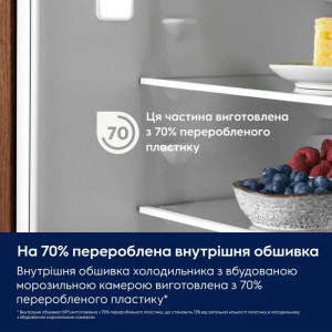 Вбудована морозильна камера Electrolux EUN7NE18S No Frost 177 см нержавіюча сталь фото