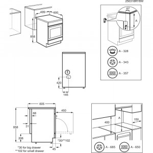 Плита електрична Electrolux LKR520066W керамічна поверхня білий фото