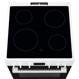 Плита електрична Electrolux LKR664177W керамічна поверхня білий фото