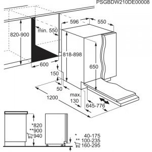 Вбудована посудомийна машина Electrolux E62LD220S 60 см фото