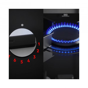 Варильна поверхня газова на склі Electrolux KGG643723L чорний матовий фото