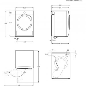 Сушильна машина з тепловим насосом Electrolux EW6D171YU 7 кг фото
