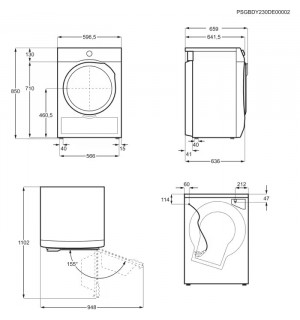 Сушильна машина Electrolux EW7D394UU з тепловим насосом 9 кг білий фото