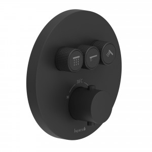 Змішувач прихованого монтажу Imprese KUCERA Smart Click термостат 3 функції чорний матовий f04603410AI фото