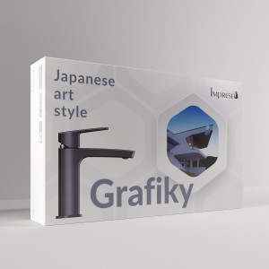 Змішувач для умивальника Imprese GRAFIKY високий чорний нікель 35 мм ZMK041807011 фото