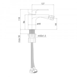 Змішувач для біде Imprese ARIA чорний матовий f03107510AA фото
