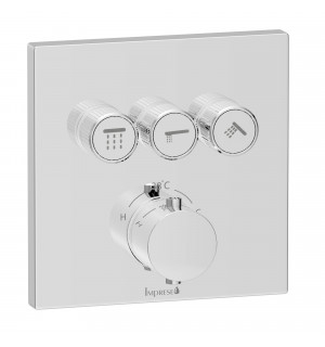 Змішувач прихованого монтажу Imprese JUDIT Smart Click термостат 3 функції хром f04610801AH фото