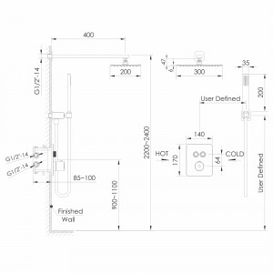Система душова Imprese GRAFIKY прихованого монтажу термостат хром ZMK0624010481 фото