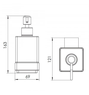 Склянка для зубних щiток Imprese PODZIMA хром ZMK01170123 фото