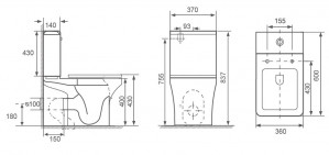 Унітаз підлоговий Imprese SKALA twist сидіння duroplast slow-closing с06206003 фото