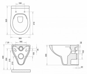 Унітаз підвісний Imprese NETKA Rimless 53х36х37 сидіння Duroplast Slim slow-closing с065048 фото