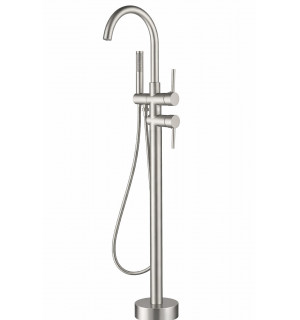 Смеситель для ванны VBI MILANO NICKEL напольный VBI-050108NI фото
