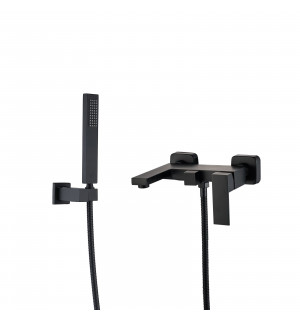 Смеситель для ванны и душа VBI LORENO BLACK настенный VBI-050206BL фото