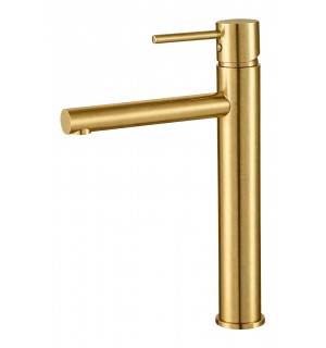 Смеситель для раковины VBI LIRIO BRUSHED GOLD высокий VBI-050501BG фото