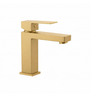 Смеситель для умывальника VBI LORENO BRUSHED GOLD низкий VBI-050200BG фото