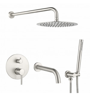Душевая система с изливом VBI MILANO NICKEL скрытого монтажа VBI-050110NI фото