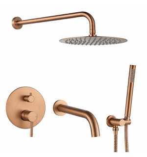 Душевая система с изливом VBI MILANO BRUSHED COPPER скрытого монтажа  VBI-050110BC фото