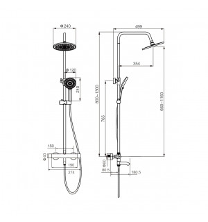 Набор гигиенического душа VBI MILANO NICKEL VBI-050105NI фото
