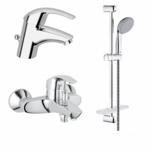 Акционный комплект Grohe Eurosmart 123238 (раковина 33265002+ванна 33300002+стойка27927)