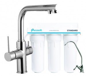 Смеситель для кухни Imprese Daicy 55009-F с системой очистки воды Ecosoft Standard (3-ступенчатая) FMV3ECOSTD