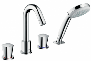 Смеситель врезной на борт ванны на 4 отверстия Hansgrohe Logis 71314000