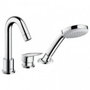 Смеситель врезной на борт ванны на 3 отверстия Hansgrohe Logis 71313000