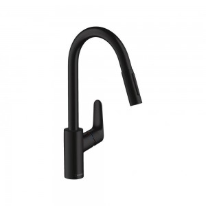 Cмеситель для кухни Hansgrohe FOCUS С ВЫДВИЖНЫМ ДУШЕМ МАТОВЫЙ ЧЕРНЫЙ 31815670