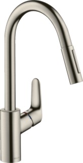 Cмеситель для кухни Hansgrohe FOCUS С ВЫДВИЖНЫМ ДУШЕМ сталь 31815800