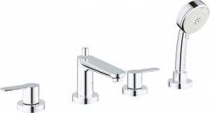 Смеситель однорычажный на борт ванны на 4 отверстия Grohe BauEdge 2512000A