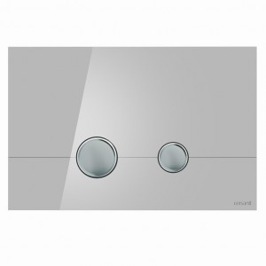 Кнопка смыва Cersanit STERO серое стекло K97-370