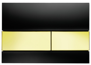 Панель смыва TECE TECEsquare стекло черный/позолота 9240808