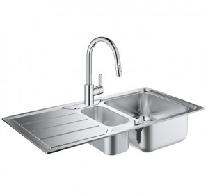 Набор Grohe EX Sink 31572SD0 кухонная мойка K500 + смеситель Grohe Eurostyle Cosmopolitan 31482003
