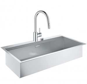 Набор Grohe EX Sink 31586SD0 кухонная мойка K800 120 см + смеситель Grohe Eurosmart Cosmopolitan 31481001