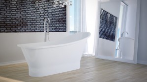 Ванна акриловая отдельно стоящая BESCO GLORIA NOVA RETRO 160x68 с сифоном click-clack
