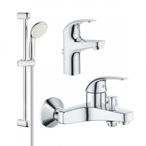 Набор смесителей для ванной Grohe Curve с душевым гарнитуром New Tempesta Classic UA122217S0A