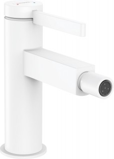 Смеситель для биде Hansgrohe Finoris с донным клапаном push-open белый матовый 76200700