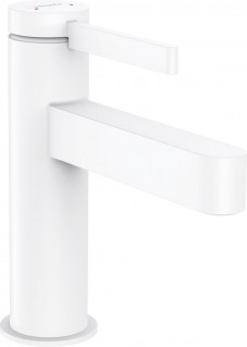 Смеситель для умывальника Hansgrohe Finoris 100 с донным клапаном push-open белый матовый 76010700