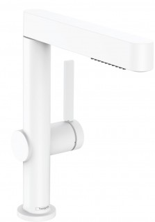 Смеситель для умывальника Hansgrohe Finoris 230 с 2JET и push-open белый матовый 76063700