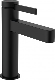 Смеситель для умывальника Hansgrohe Finoris 110 с донным клапаном push-open черный матовый 76020670