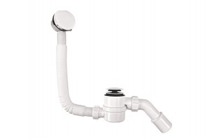 Сифон для ванны клик-клак McAlpine HCN2600CC-15MM-WH белый с наполнением через перелив