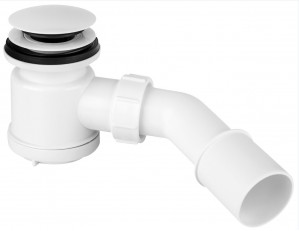 Сифон McAlpine HC26CLCP-WH клик-клак для ванны/душевого поддона белый глянцевый