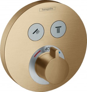 Термостат Hansgrohe ShowerSelect S два потребителя матовая бронза 15743140