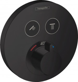 Термостат Hansgrohe ShowerSelect S два потребителя черный матовый 15743670