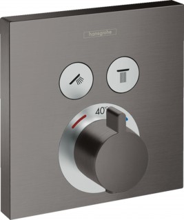 Термостат Hansgrohe ShowerSelect два потребителя черный матовый хром 15763340