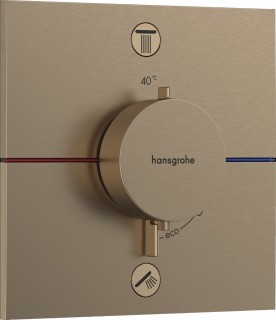 Термостат Hansgrohe ShowerSelect Comfort E 15572140 два потребителя бронза