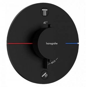 Термостат Hansgrohe ShowerSelect Comfort S 15554670 два потребителя черный матовый
