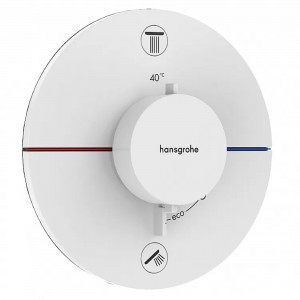 Термостат Hansgrohe ShowerSelect Comfort S 15554700 два потребителя белый матовый