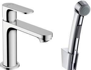 Смеситель для умывальника Hansgrohe Rebris S 110 с гигиенической лейкой хром 72215000