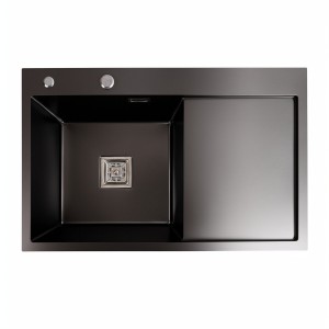Кухонная мойка Platinum Handmade 78*50В PVD черная SP000037035