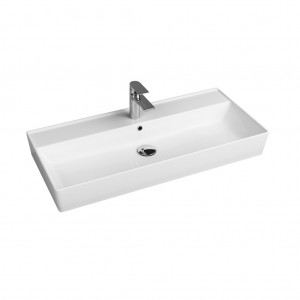 Умывальник подвесной Quarter Bath Cross Line 100x45 белый 72CL23100.00.1.3.01